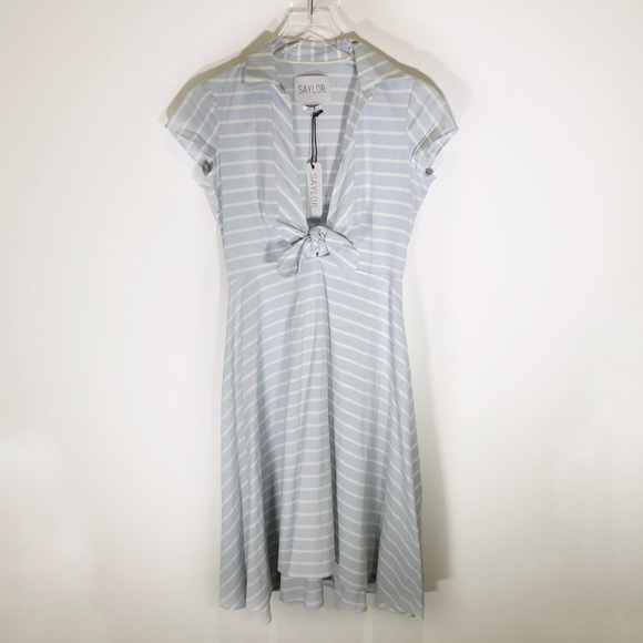 ✨sold✨ saylor • whitley stripe bow fit flare dress - Picture 5 of 8