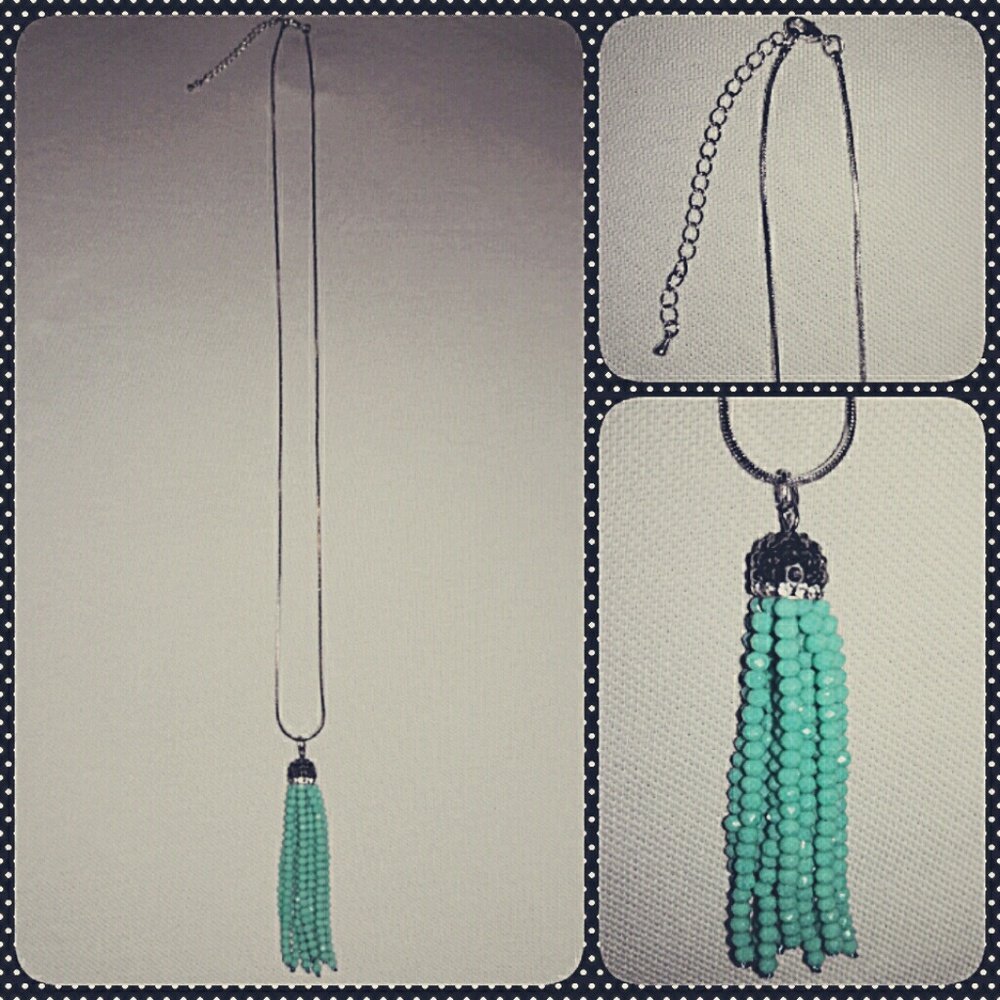 Turquoise Tassel necklace