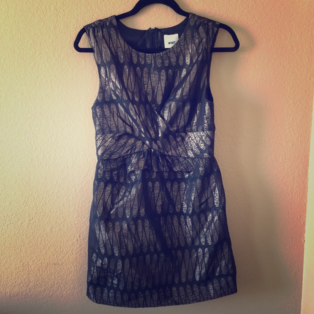 WHiT Metallic Brown & Gold Dress - Size 4