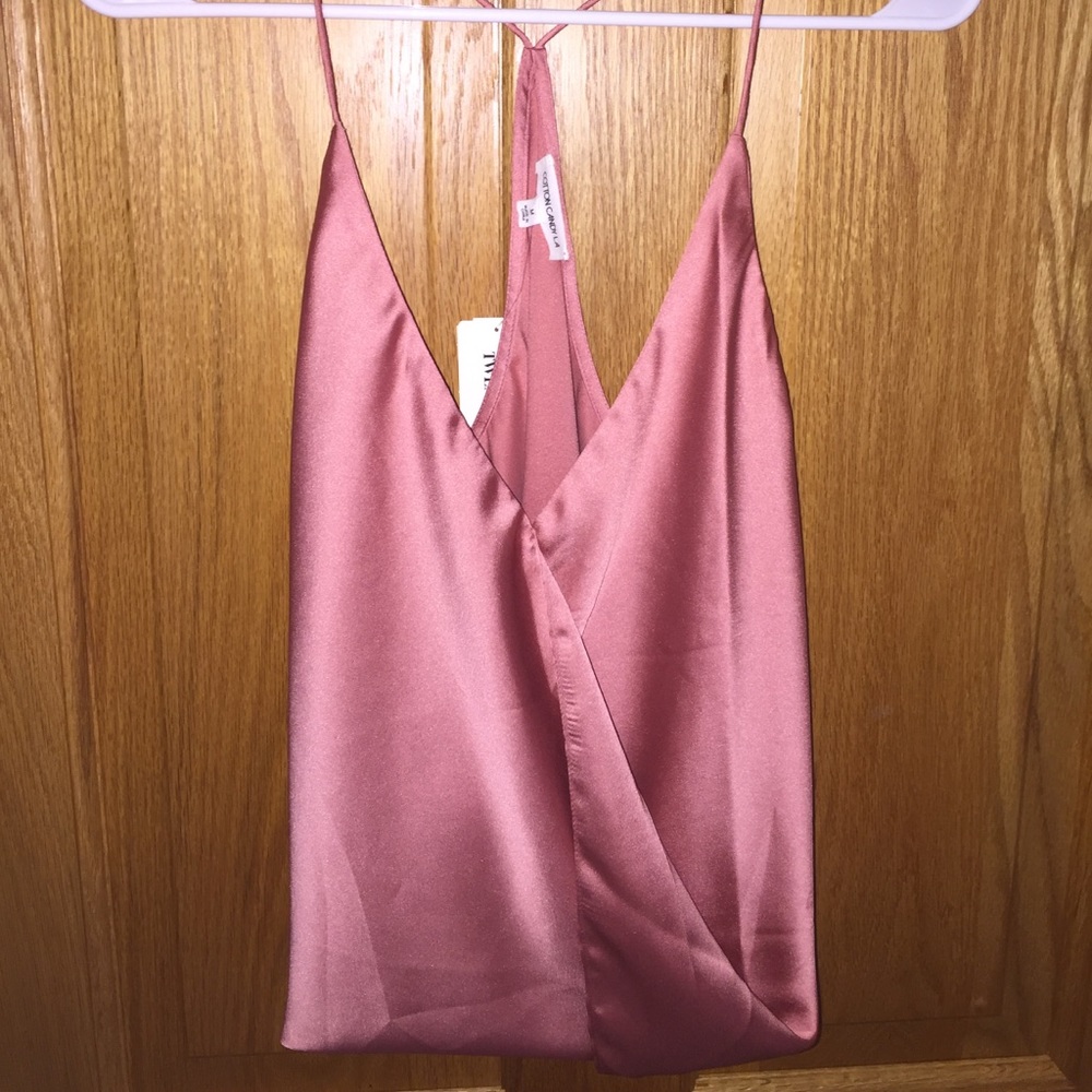 GORGEOUS Rose satin cami blouse