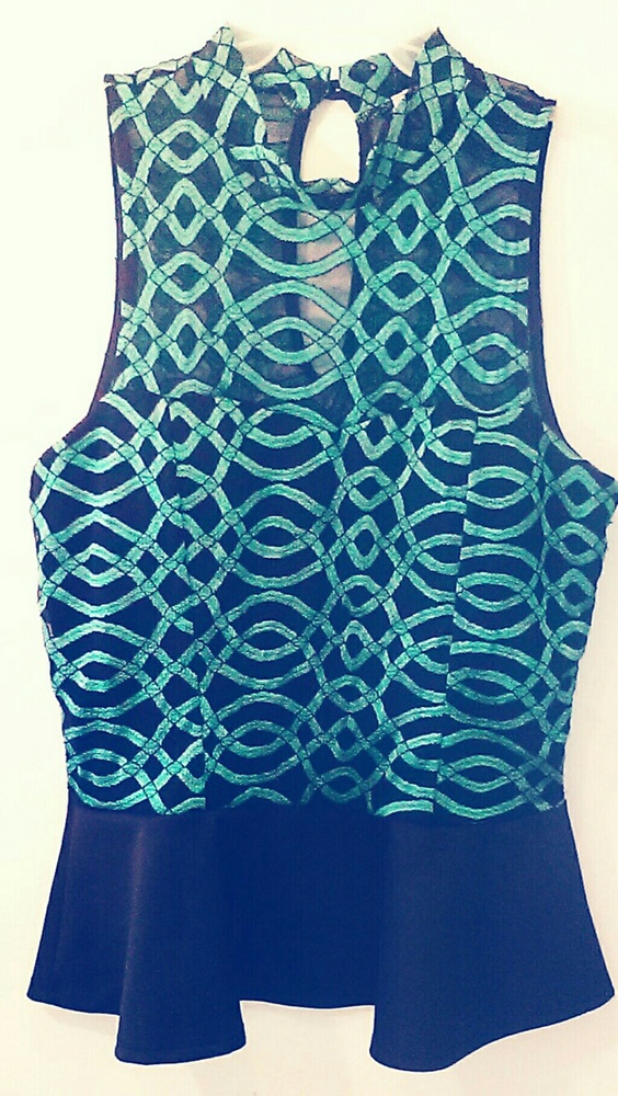 Lace Peplum Top