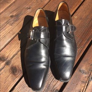 Magnanni buckle dress monk strap shoe