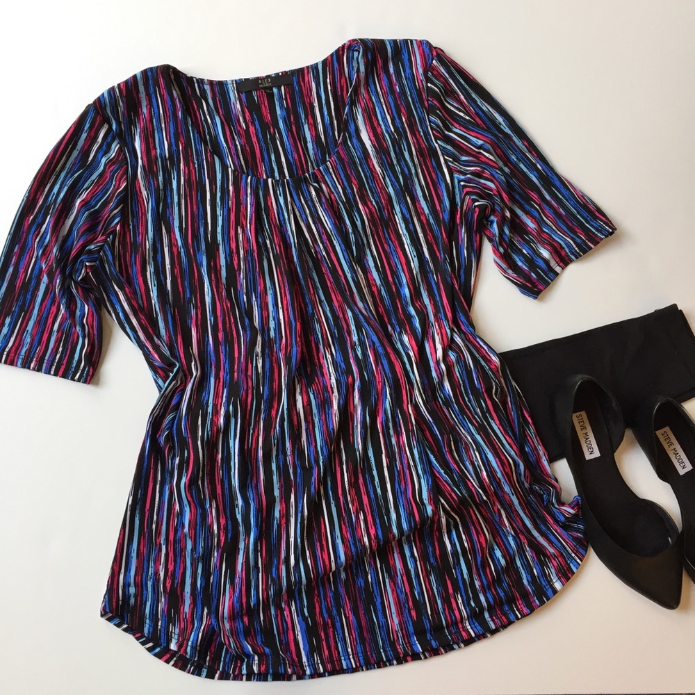 Abstract Striped Tunic