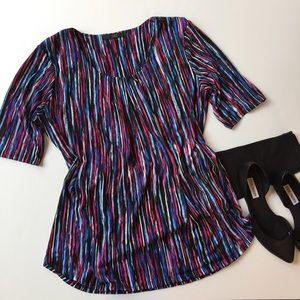 Abstract Striped Tunic