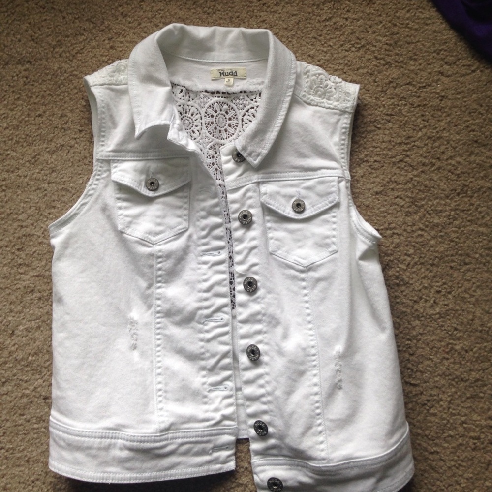 White Lace Denim Jacket