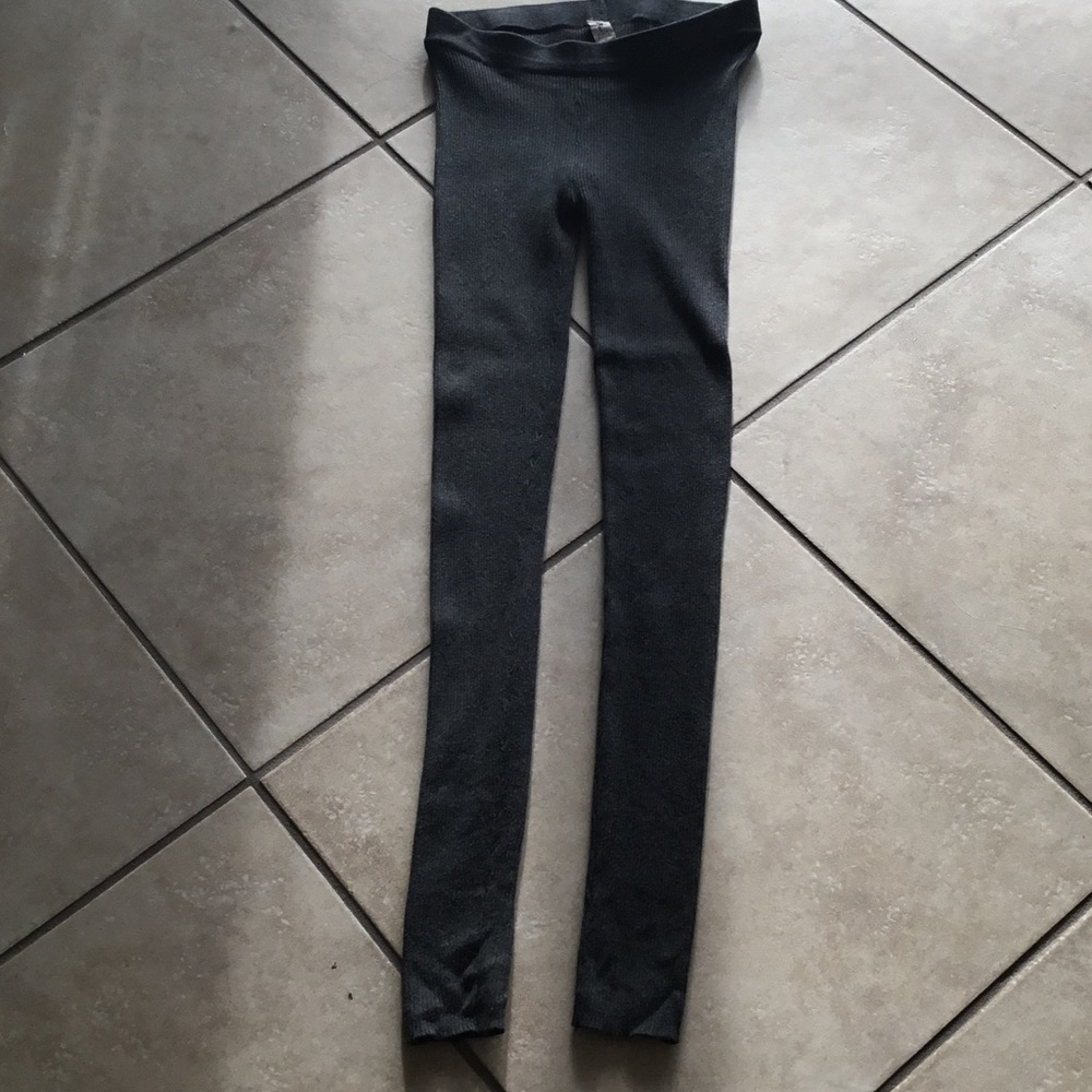 NWOT Grey Ribbed Leggings