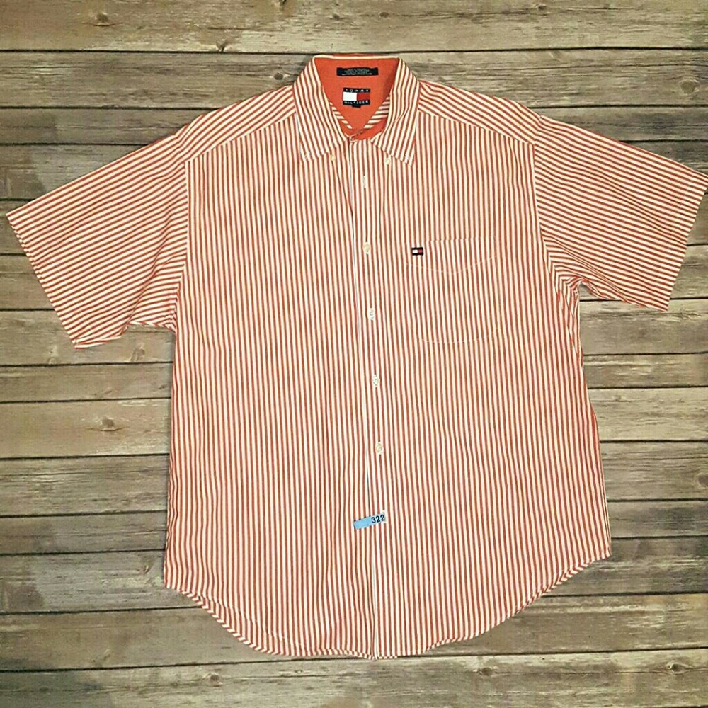 Vintage Tommy Hilfiger Vertical Striped Shirt Mens