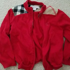 Kids burberry zip sweater