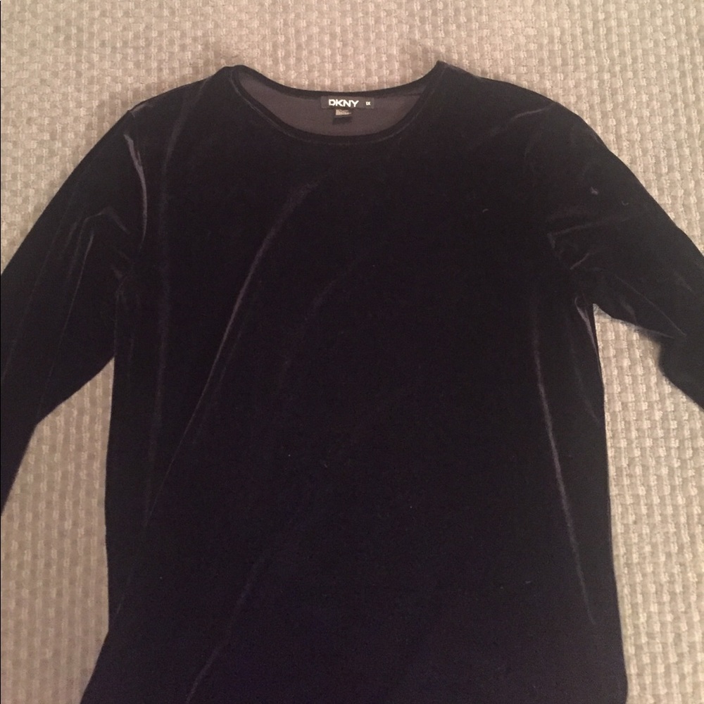 DKNY Black Velvet Top