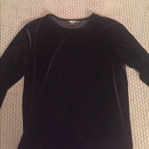 DKNY Black Velvet Top