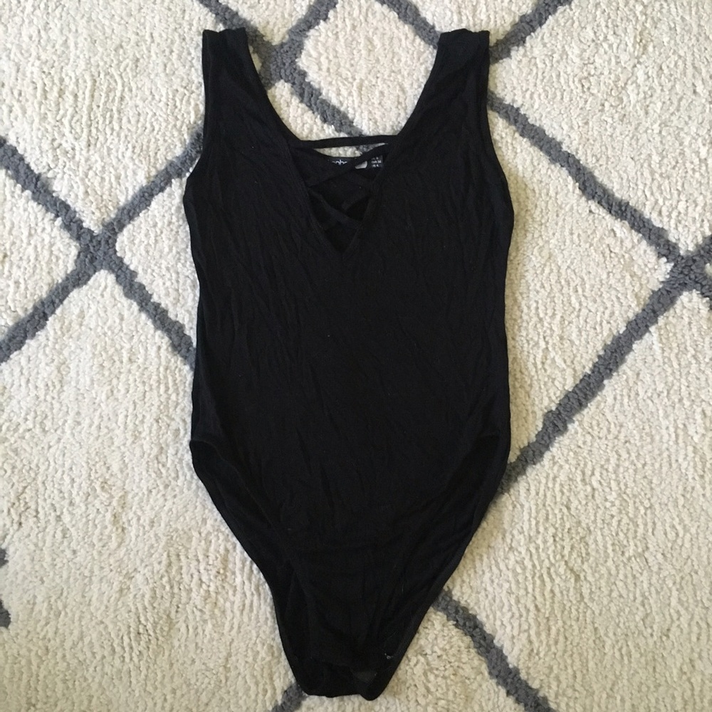 Boohoo Cross Front Bodysuit