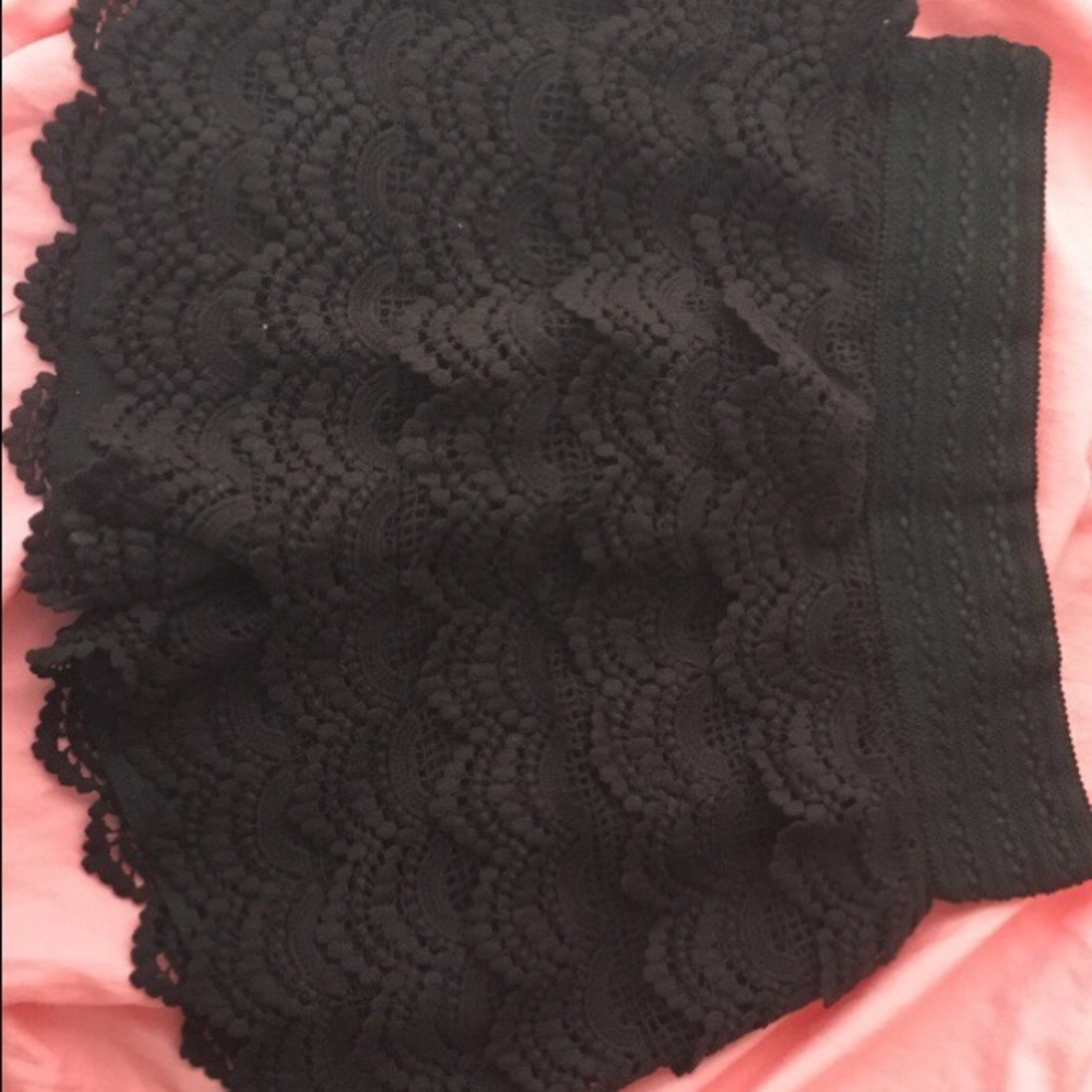 Black Lace Shorts