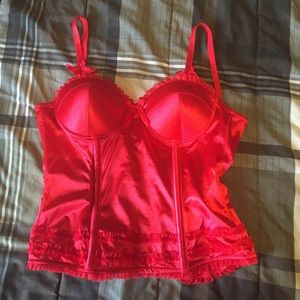 Fire engine red bustier