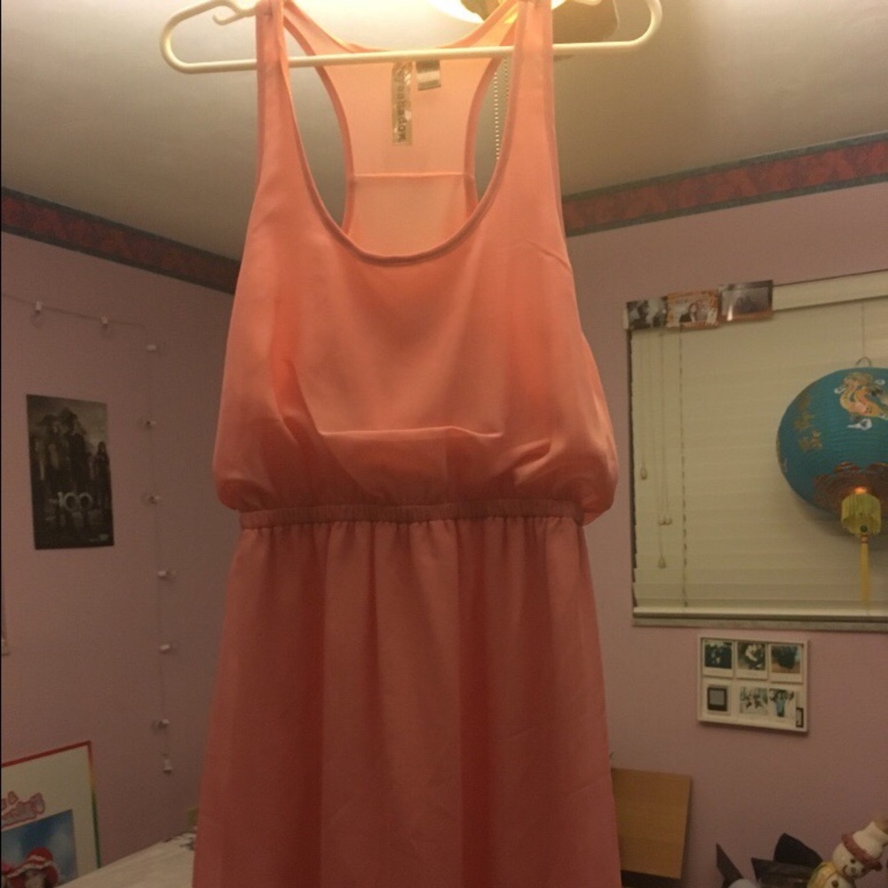 Pink Chiffon Racerback Dress