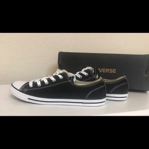 Women's black 'dainty' converse shoes