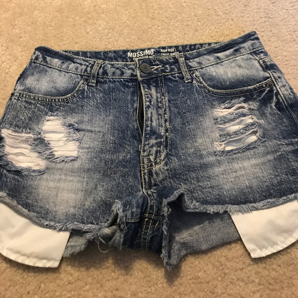 High rise jean shorts