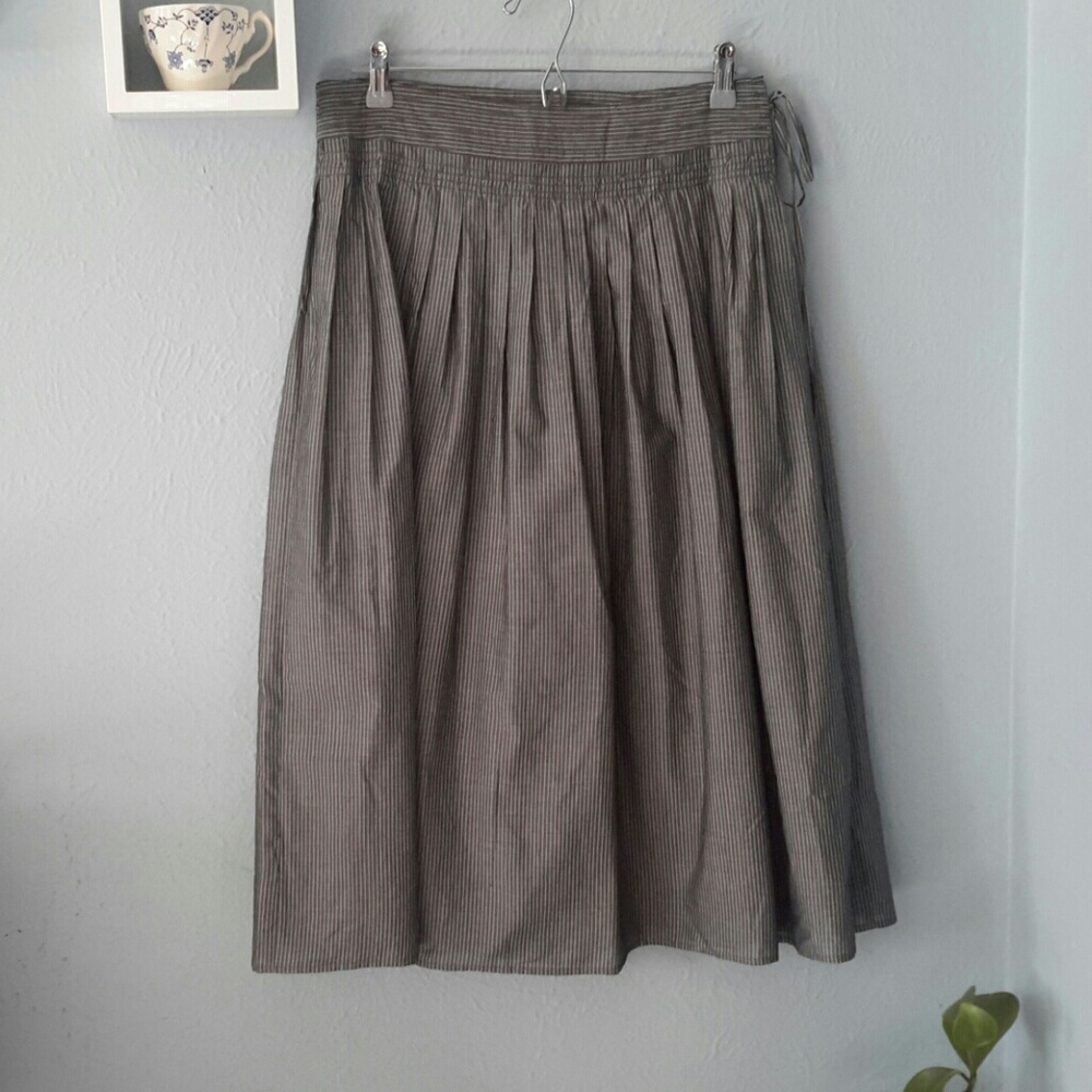 CLOSET CLOSING  Vince Fine Stripe Midi Wrap Skirt
