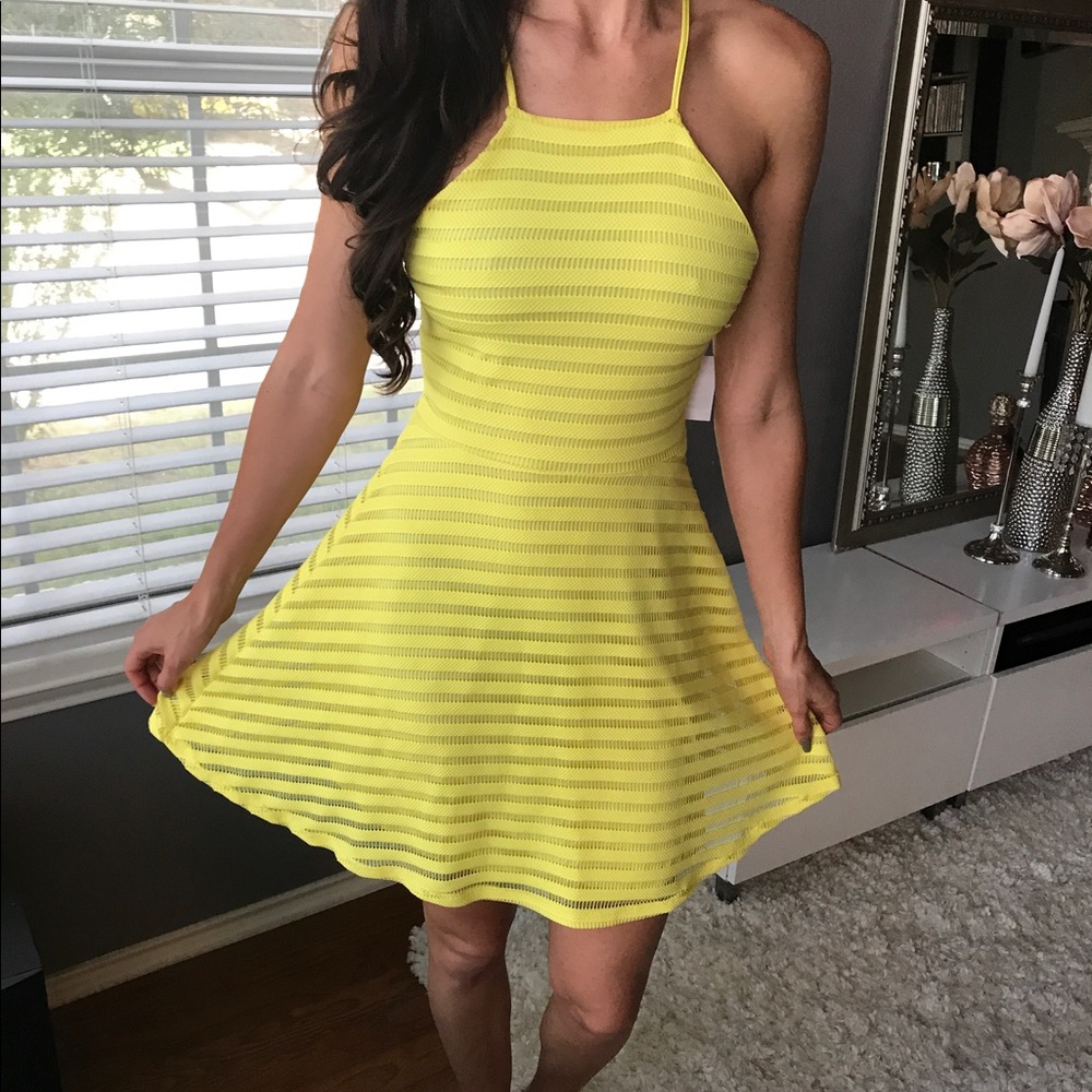 Yellow halter sundress from Charlotte Russe-Medium