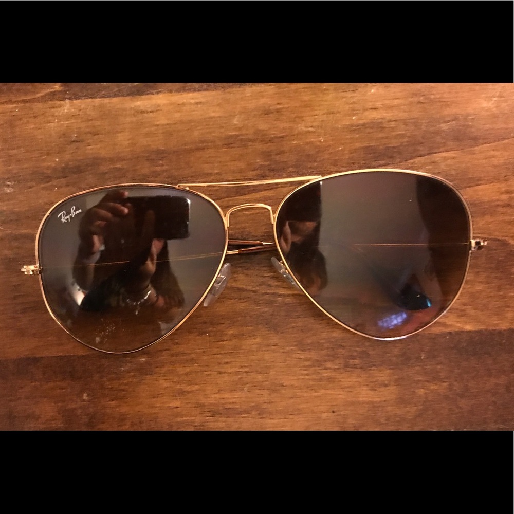 Ray Ban aviators gold 62mm