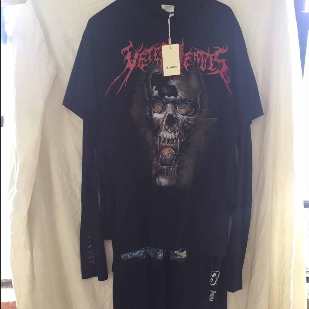 ラ*ス様 VETEMENTS スカルドレス Vetements | Dresses | Vetements Layered Dress Skull | Poshmark