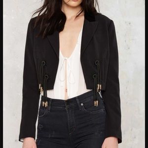 NWT Nasty Gal rein it in bolero jacket