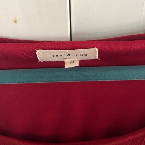 Red Peasant Dress - Picture 2 of 5