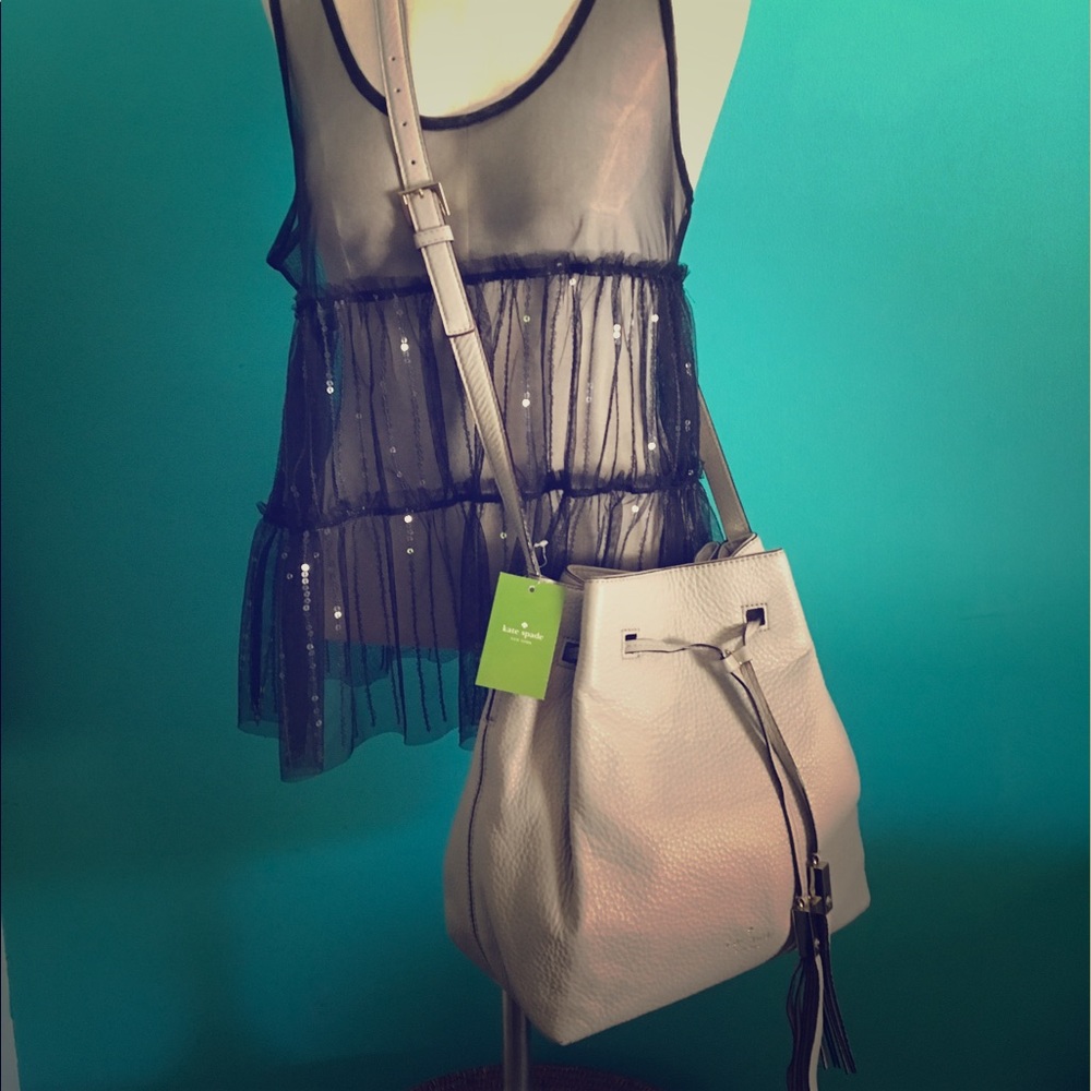 NWT Kate Spade Cooper Grey Street Bucket Bag