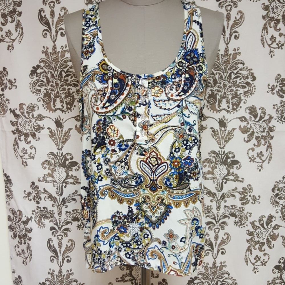 Paisley print tank