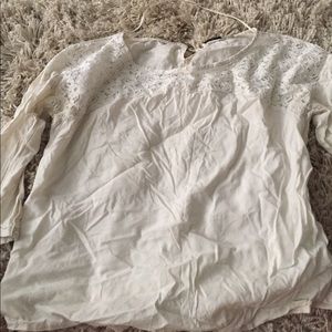Creme lace blouse