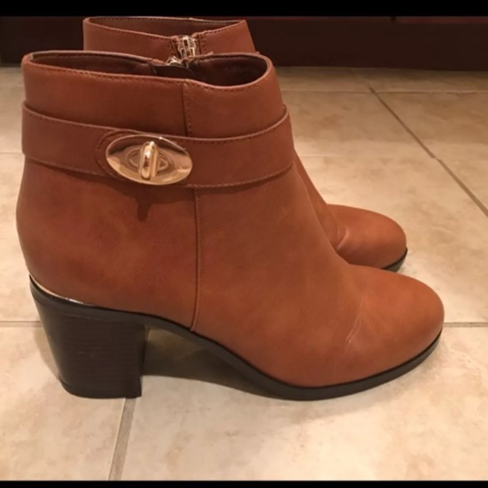 Topshop Stacked Heeled Booties