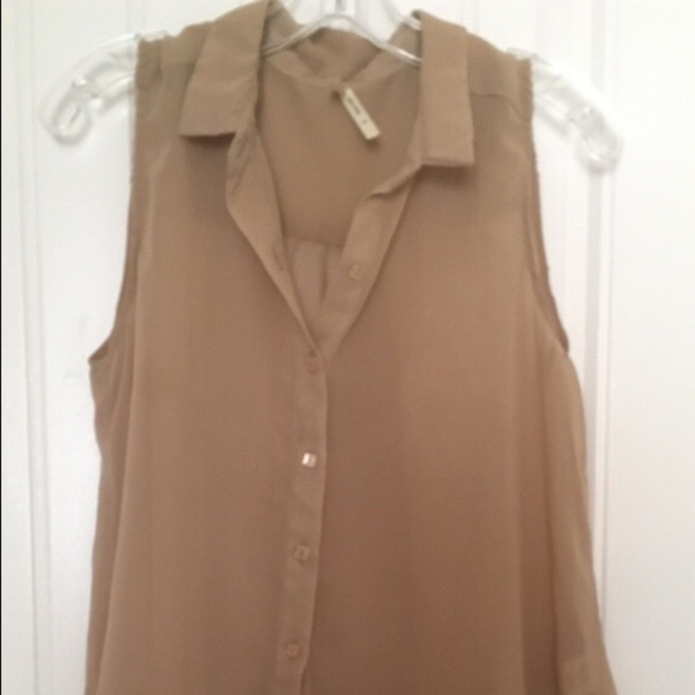 Chiffon Button Down Blouse