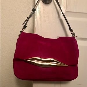 Diane Von Furstenberg lips shoulder bag