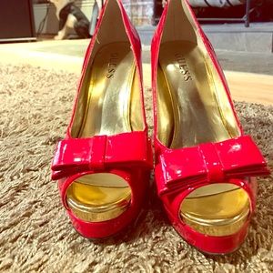 Guess red heels