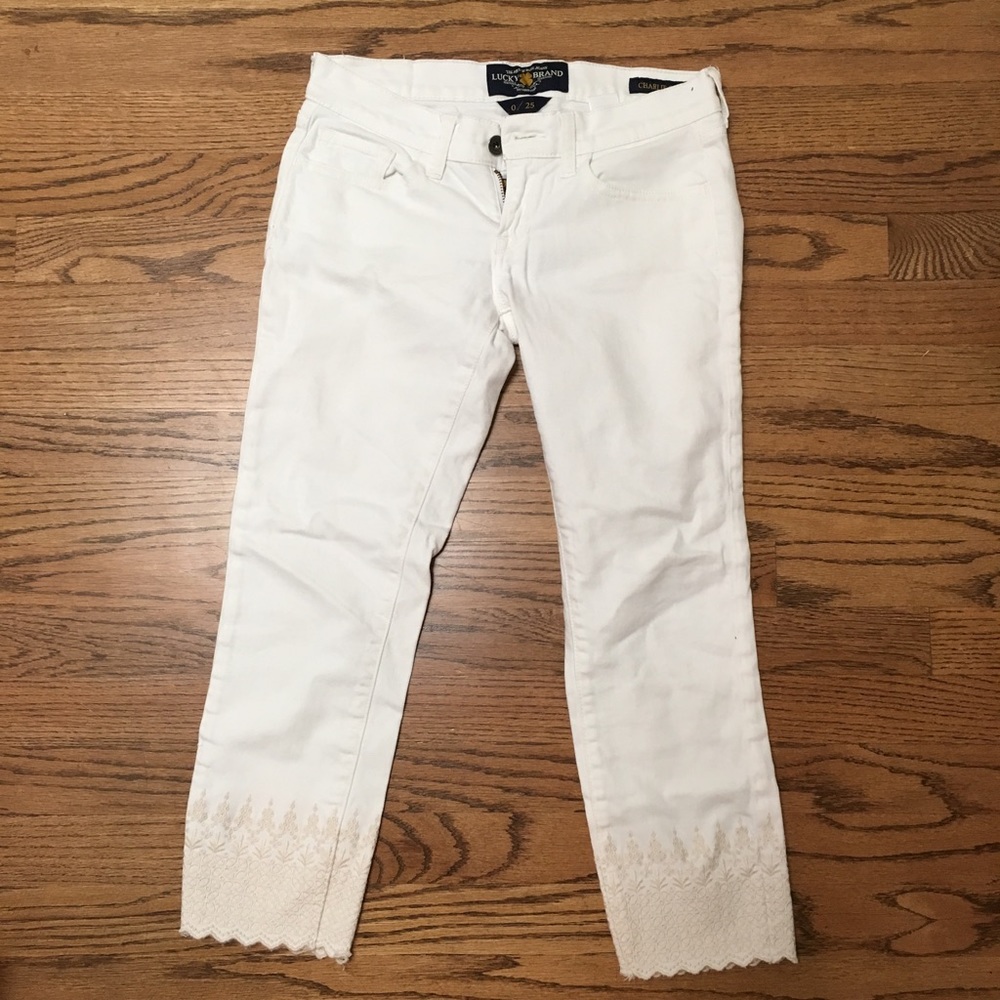 Lucky Brand "Charlie Capri" White Pants