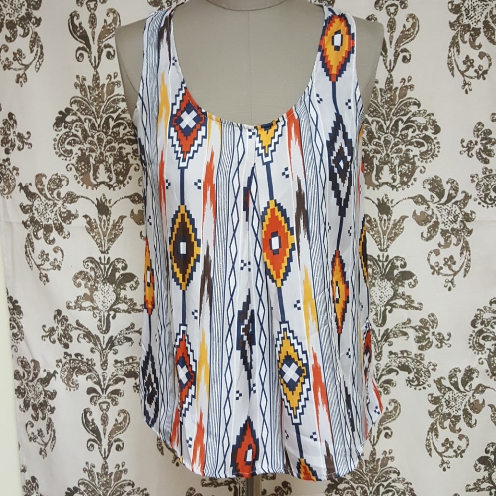 Aztec/tribal tank