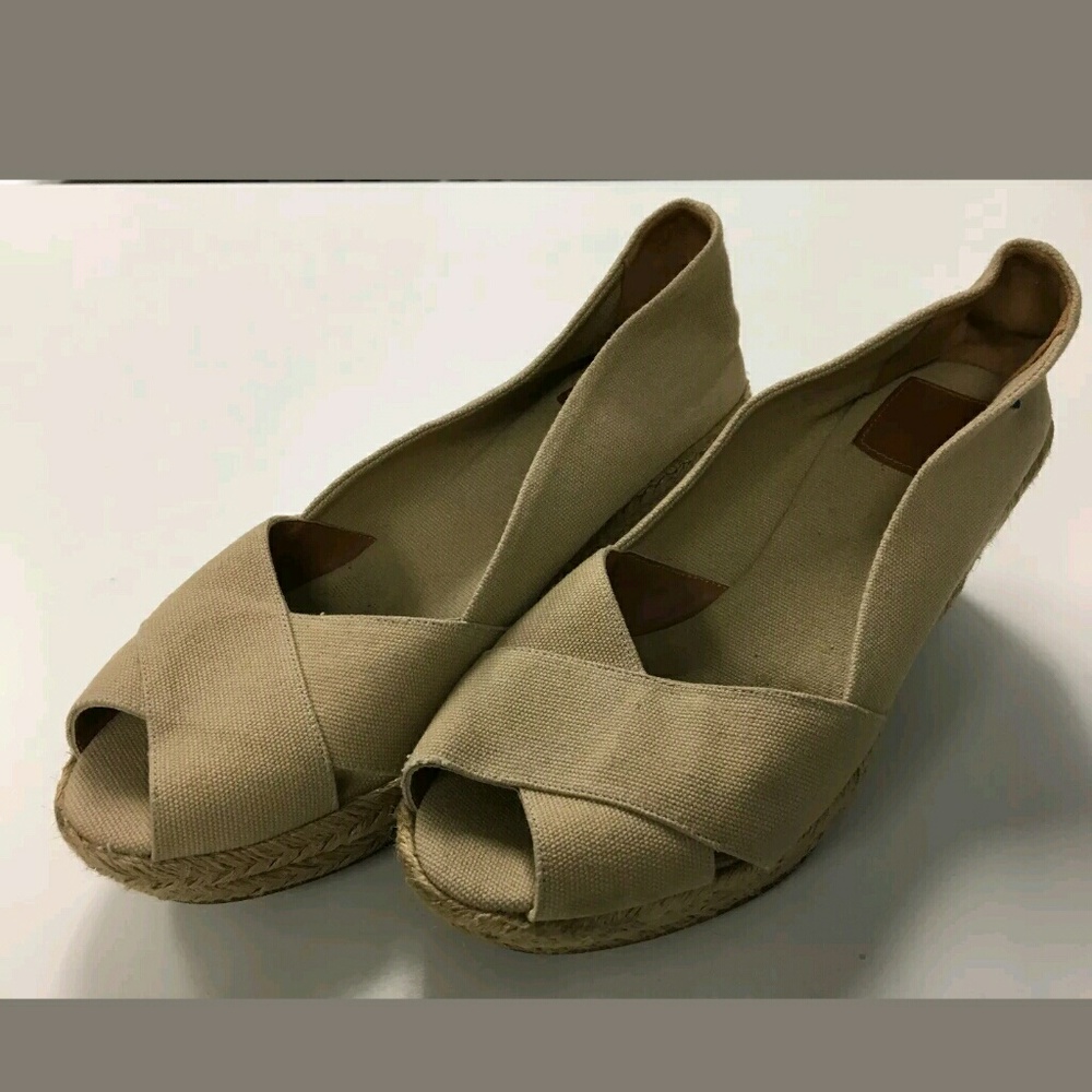 Tory Burch Espadrilles Tan Rope Wedge Heels