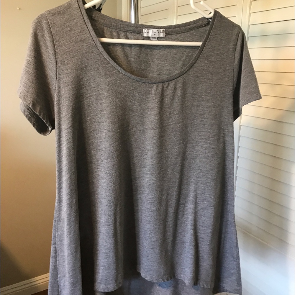 Gray Cotton On High Low T-Shirt.