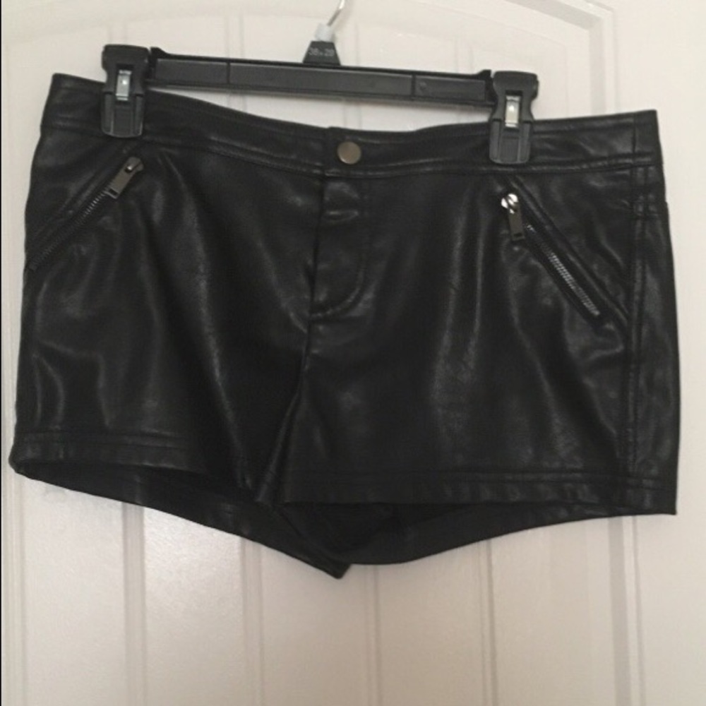Faux Leather Shorts