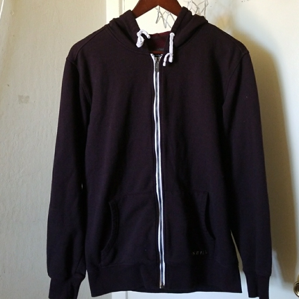 O'Neill Hoodie zip up Maroon Gradient & white sz.S