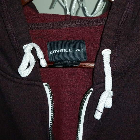 O'Neill Hoodie zip up Maroon Gradient & white sz.S - Picture 2 of 4