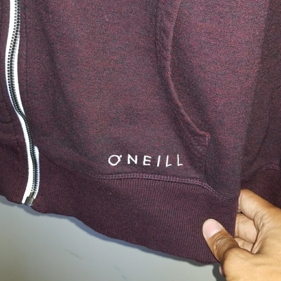 O'Neill Hoodie zip up Maroon Gradient & white sz.S - Picture 3 of 4