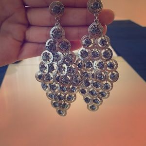 Dangling rhinestone earrings