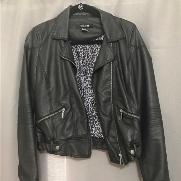 Forever 21 Jackets & Blazers - Black faux leather jacket