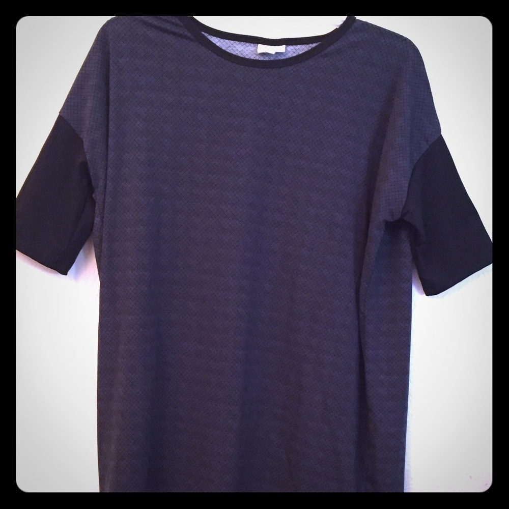 LULAROE baseball style Irma! Grey and black!