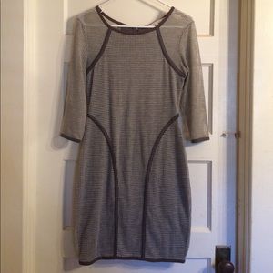 Rachel Roy Grey Mesh Midi, Soft Grey Lining