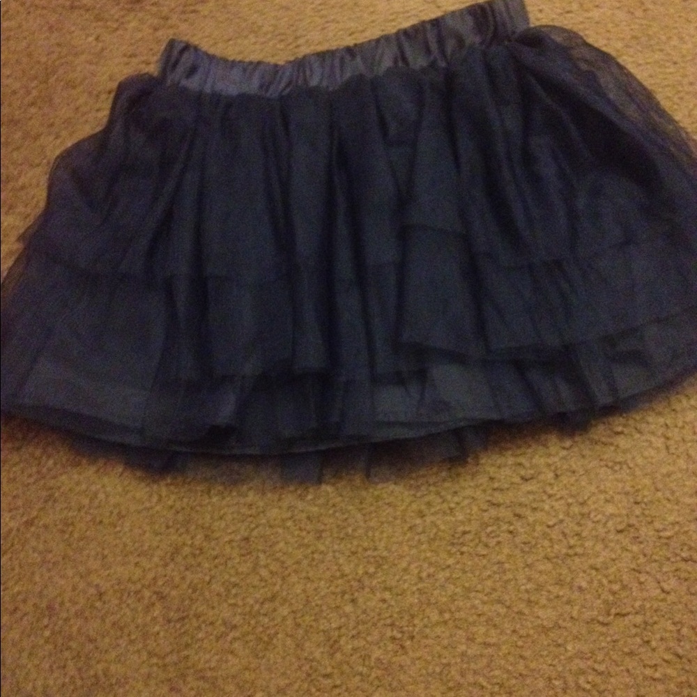 Navy blue tulle tutu skirt
