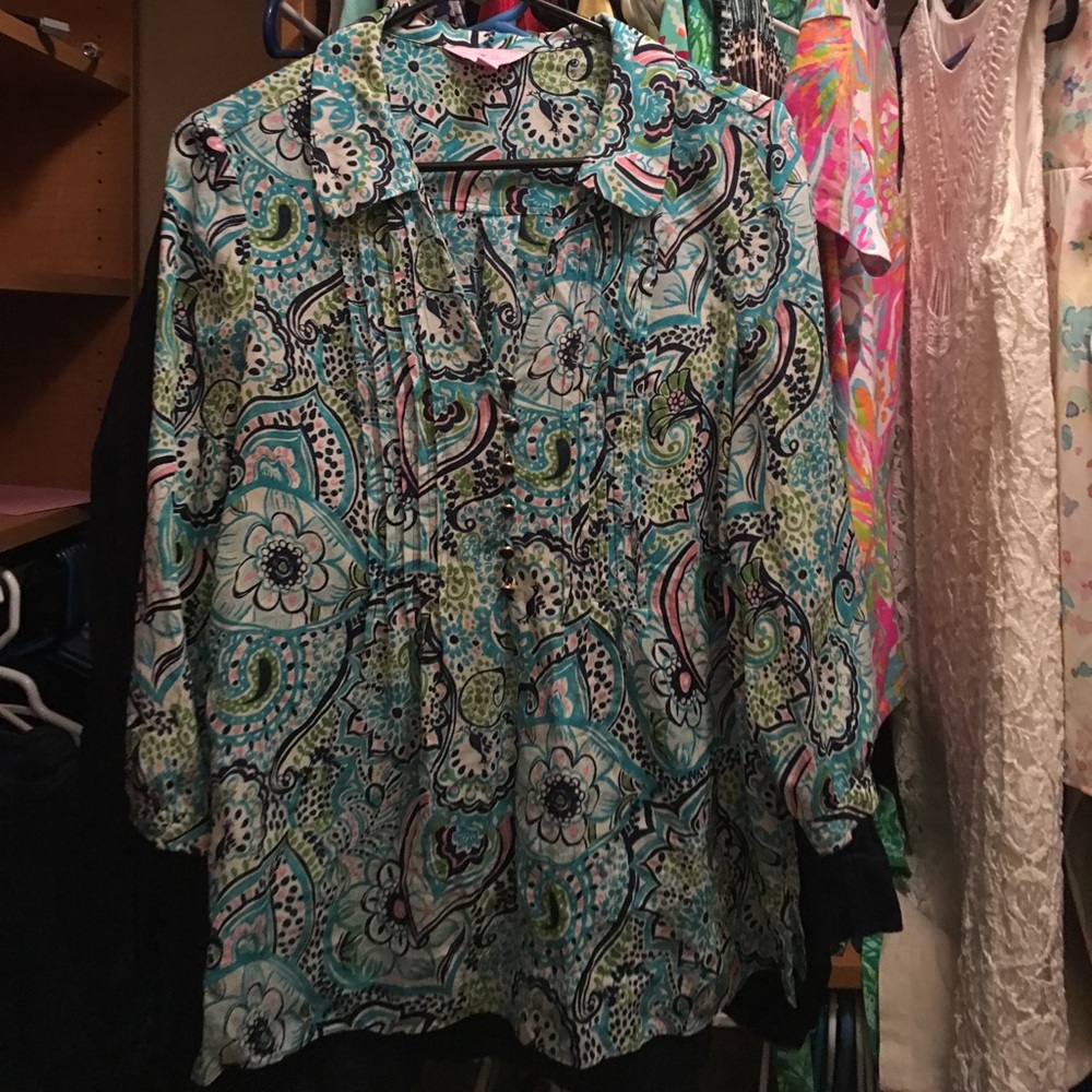 Lilly pultizer top silk