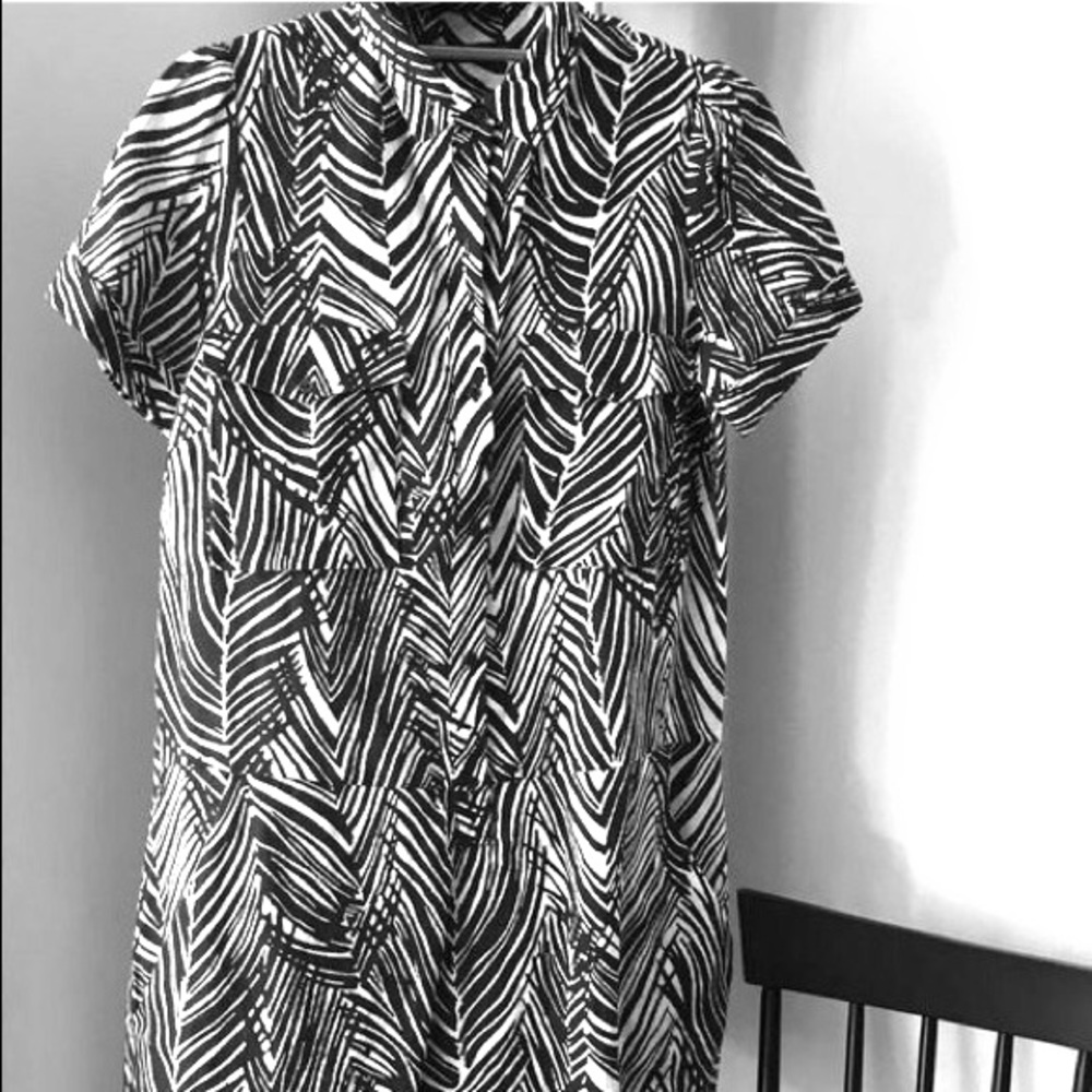 Zara linen shirt dress