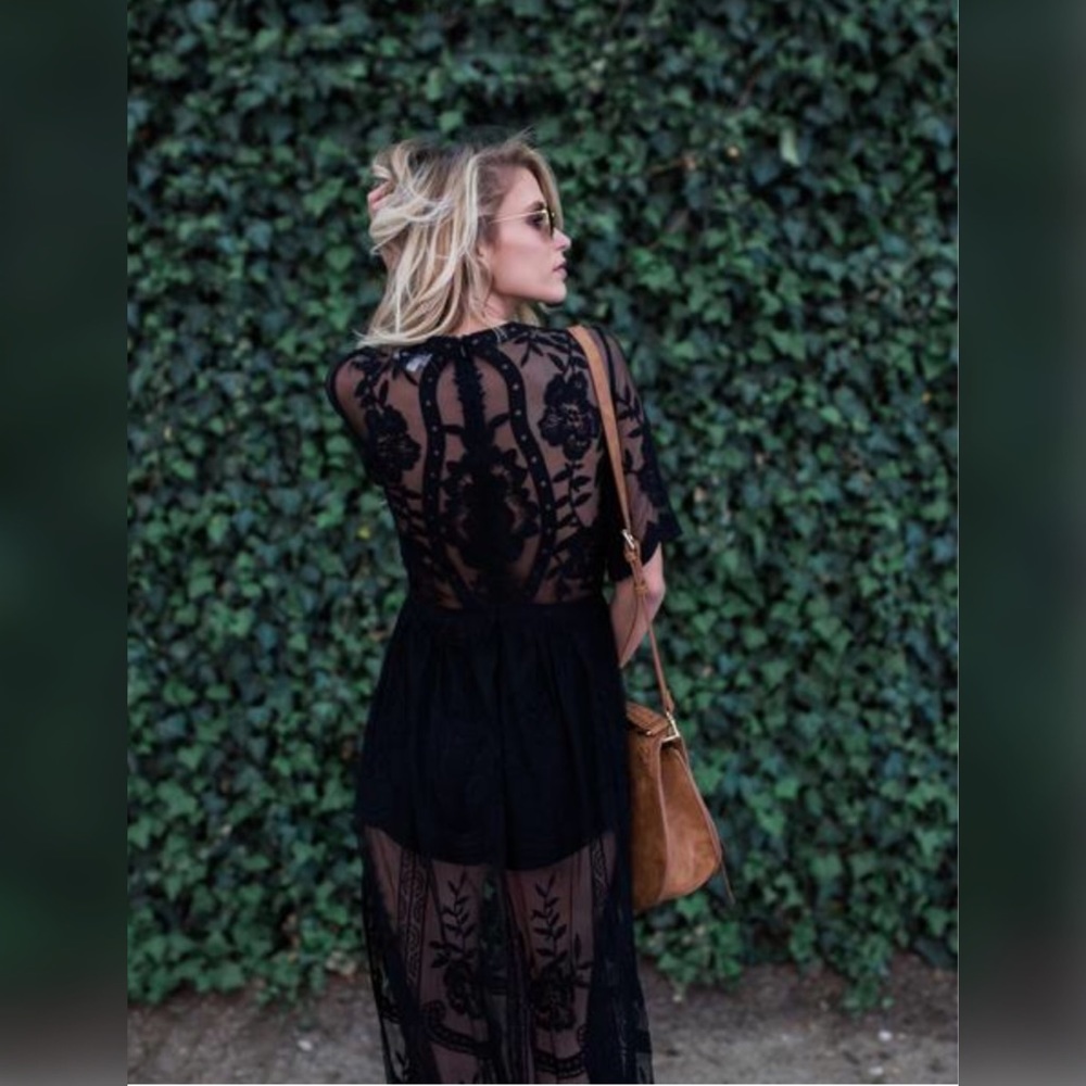 All Black Everything Embroidered Lace Maxi - Picture 7 of 8