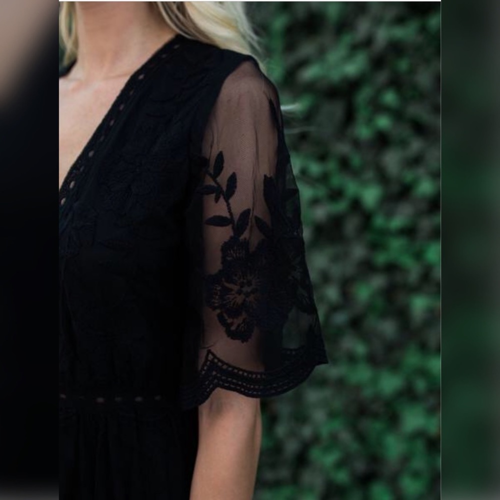 All Black Everything Embroidered Lace Maxi - Picture 8 of 8